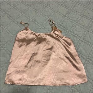 Elegant Satin Pink Cami Top